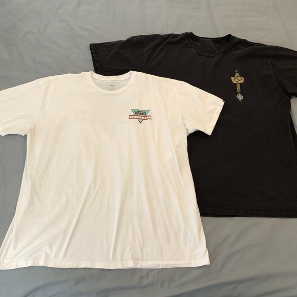Vans Other - Vans Shirt Lot Of 2 Mens 2XL Black White Off The Wall Tavern Graphic Tee T-Shirt